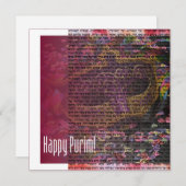Chag Purim Sameach - Happy Purim Holiday-kaart Feestdagenkaart (Voorkant / Achterkant)