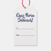 Chag Purim Sameach - Happy Purim Mishloach Manot Cadeaulabel (Achterkant)