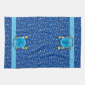 Chag Sameach gepersonaliseerde kaarsen Theedoek (Horizontaal)