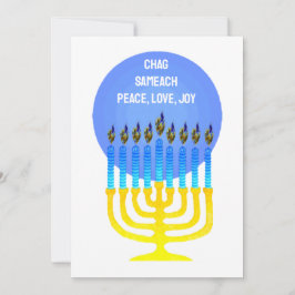 CHAG SAMEACH GREETING Flat Card Feestdagenkaart