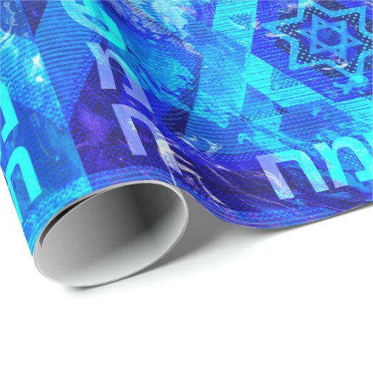 Chag Sameach Joodse ster Cadeaupapier (Rol Hoek)