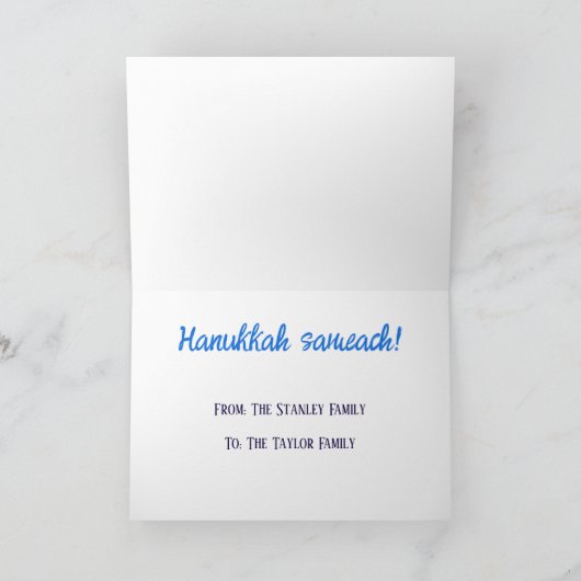 Chag urim sameach. Gelukkig Festival van Lichten Feestdagen Kaart (Binnen)