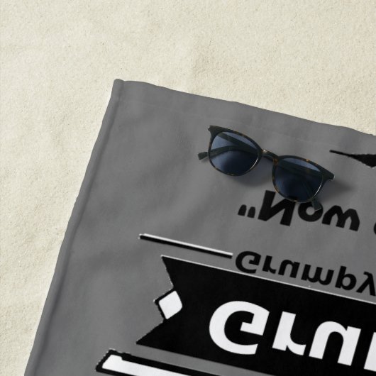  chagrijnig oud Man leuk Verjaardag Strandlaken (In situ)