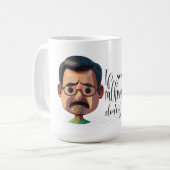 chagrijnig oud Man praten Vist Koffiemok (Voorkant links)