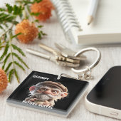 chagrijnig voor de grillige koffie sleutelhanger (Voorkant Rechts)