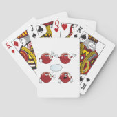 Chagrijnige 7 Ball Biljart Cartoon Personage Pokerkaarten (Achterkant)