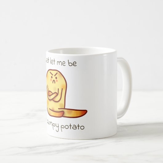 chagrijnige aardappel koffiemok (Voorkant rechts)