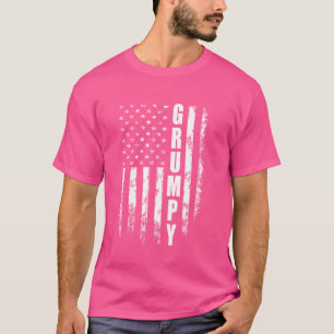 Chagrijnige Amerikaanse Vlag 4 juli Vintage Kerstm T-shirt