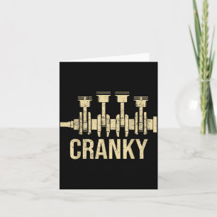 Chagrijnige Auto Motor Krukas Liefhebber Monteur V Kaart