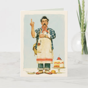 Chagrijnige Bakker en Aardbeientaart Kaart