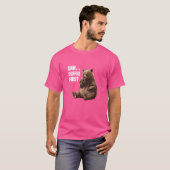 Chagrijnige Beer Die Shh Koffie Eerst Grappig & Sc T-shirt (Voorkant volledig)