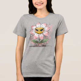 Chagrijnige Bloem Tri-Blend Shirt
