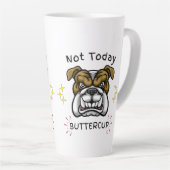 Chagrijnige Bulldog Beker, Cadeau Idee voor Honden Latte Mok (Rechterhoek)