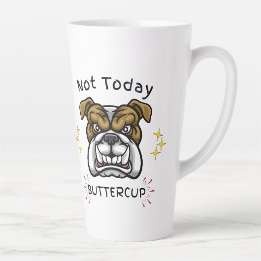 Chagrijnige Bulldog Beker, Cadeau Idee voor Honden Latte Mok (Rechts)