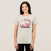 Chagrijnige Capybara Tri-Blend Shirt (Voorkant volledig)