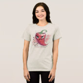 Chagrijnige chilipeper Tri-Blend shirt (Voorkant volledig)
