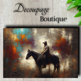Chagrijnige Cowboy Decoupage Tissuepapier