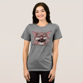 Chagrijnige Coyote Tri-Blend Shirt (Voorkant volledig)