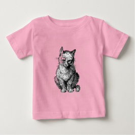 Chagrijnige Cute kat dier baby shirt