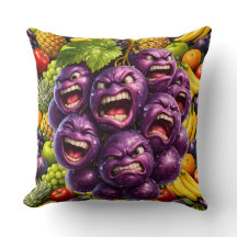 Chagrijnige druiven en boze fruit grappige whimisc