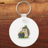 Chagrijnige Egel St.Patricksdag Sleutelhanger (Achterkant)