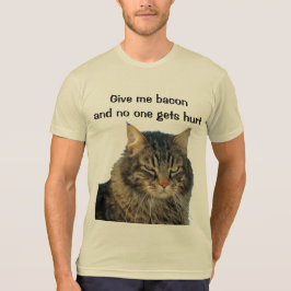 Chagrijnige engel wil je bacon t-shirt