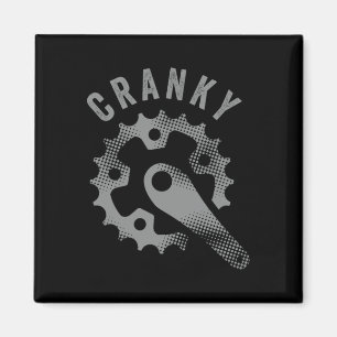 Chagrijnige fiets vader fietsen spaak en crank mou magneet