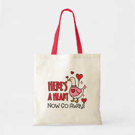 Chagrijnige Gans Hart Ballon Grappig Tote Bag