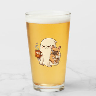 Chagrijnige Geest Franse Bulldog met Koffie Grieze Glas