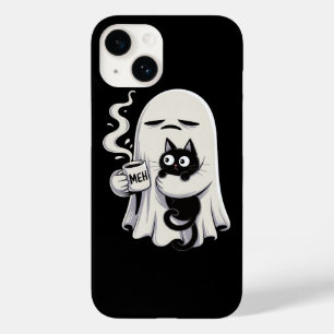 Chagrijnige Geest Zwarte Kat Meh Koffie Ochtendhum Case-Mate iPhone 14 Hoesje