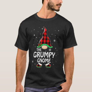 Chagrijnige Gnome Buffalo Plaid Overeenkomende Fam T-shirt