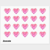 Chagrijnige Great Dane Psychedelische Hart Sticker (Vel)