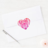 Chagrijnige Great Dane Psychedelische Hart Sticker (Envelop)