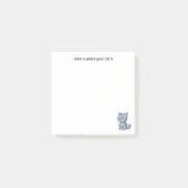 Chagrijnige Grijze Lapjeskat Aangepaste Tekst Post-it® Notes (Voorkant)