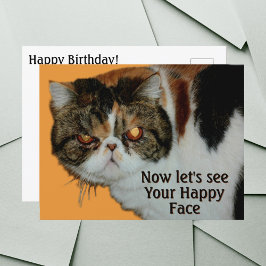 Chagrijnige Grumpy Cat Exotische Korthaar Persoonl Briefkaart