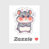Chagrijnige Hamster Sticker (Vel)