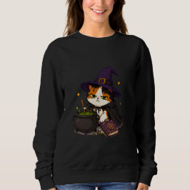 Chagrijnige Heksenkat Halloween Trui