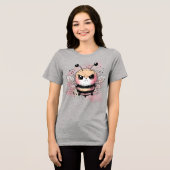 Chagrijnige honingbij Tri-Blend shirt (Voorkant volledig)