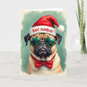 Chagrijnige Humbug Kerstkaart voor Huisdieren Kaart