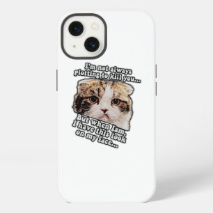 Chagrijnige kat meme voor katteneigenaren en katte iPhone 13 hoesje
