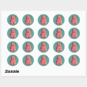 Chagrijnige Kat Ronde Sticker (Vel)