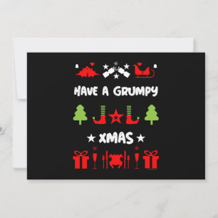 Chagrijnige kerst feestdagenkaart