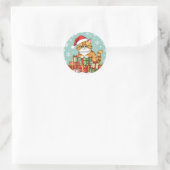 Chagrijnige Kerst Ronde Sticker (Tas)