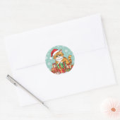 Chagrijnige Kerst Ronde Sticker (Envelop)