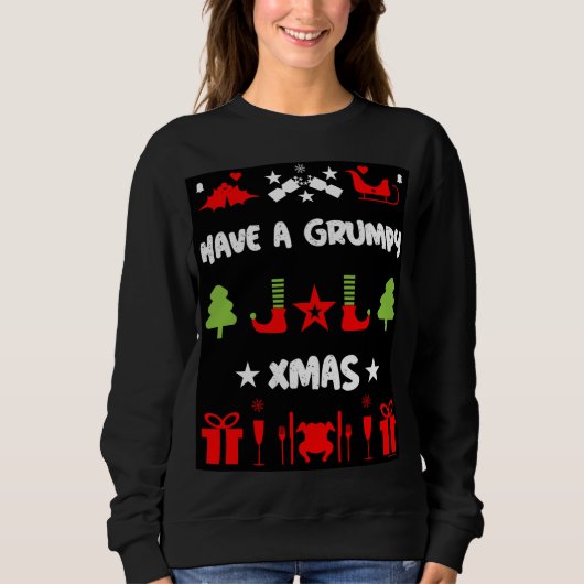Chagrijnige kerst trui (Voorkant)