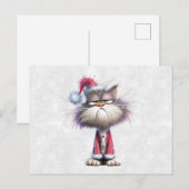 Chagrijnige Kerstkat Briefkaart (Voorkant / Achterkant)