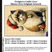 Chagrijnige Kerstkat EB1L Decoupage Tissuepapier