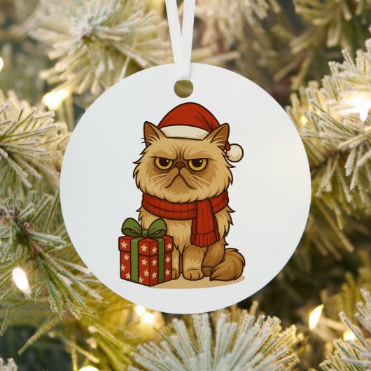Chagrijnige Kerstkat Ornament (Insitu)