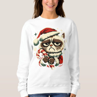 Chagrijnige Kerstkat Stemming Trui