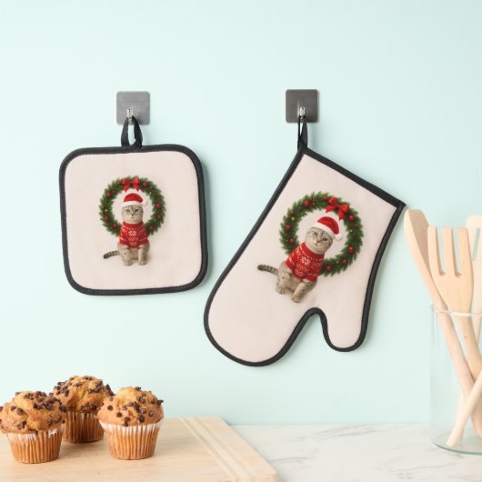 Chagrijnige Kerststemming Ovenwant & Pannenlap Set (Insitu(Ophanging))